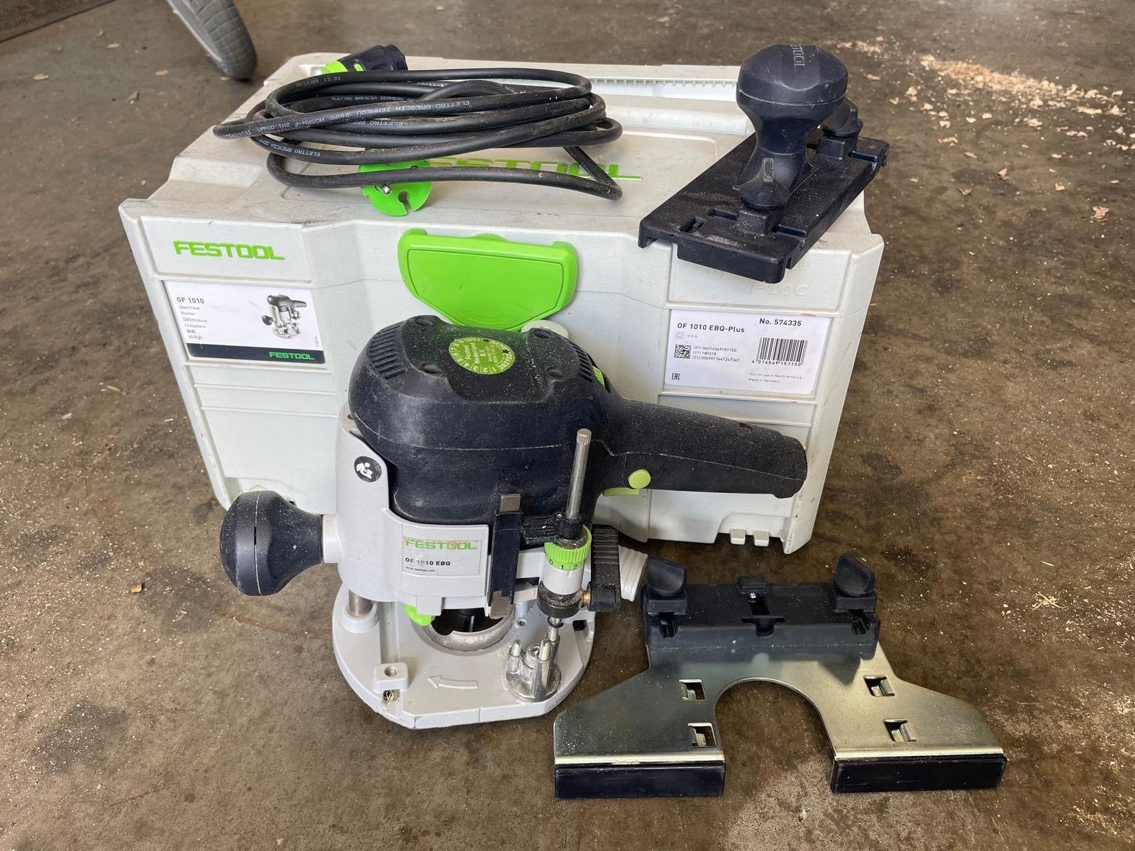 Festool OF 1010 EBQ Bovenfrees met accessoires, Ophalen, Gebruikt, Elektrisch, Bovenfrees