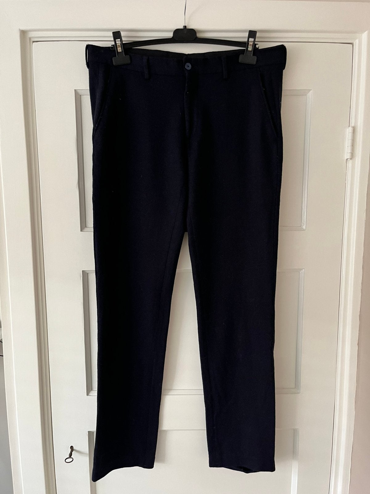 Marineblauwe wollen broek van Artu Napoli maat 52, Ophalen of Verzenden, Zo goed als nieuw, Maat 52/54 (L), Blauw
