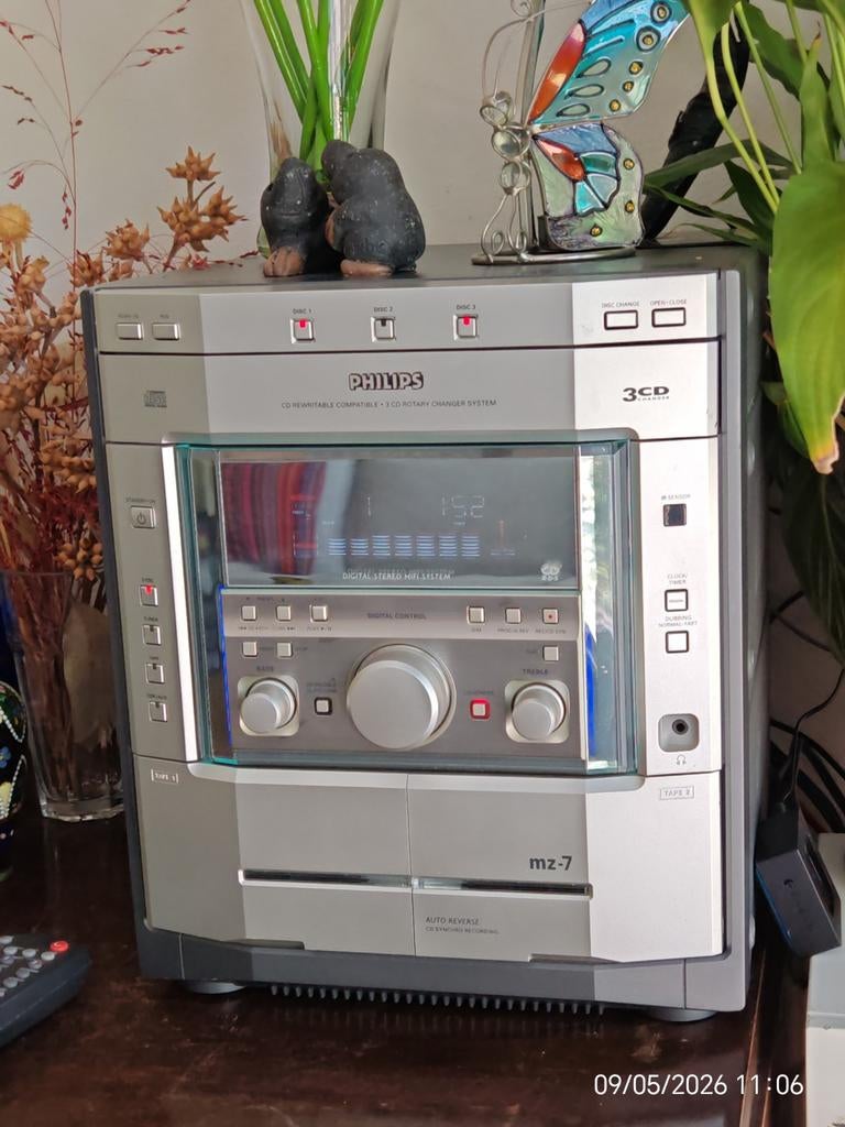 Philips MZ-7 Microset, Bluetooth Aux, Subwoofer & Auto R, Philips, Gebruikt, Microset, Ophalen of Verzenden