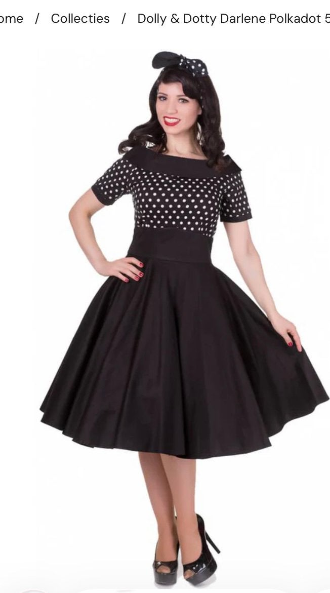 Dolly & Dotty Swingjurk, Kleding | Dames, Zwart, Maat 42/44 (L), Nieuw, Ophalen of Verzenden