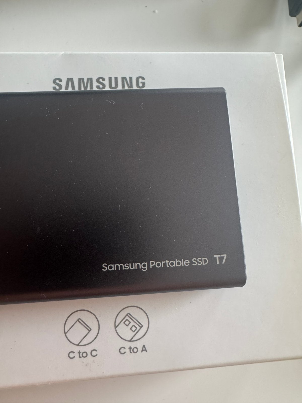 Samsung T7 portable SSD 500GB, 509GB, SSD, Ophalen of Verzenden, Zo goed als nieuw