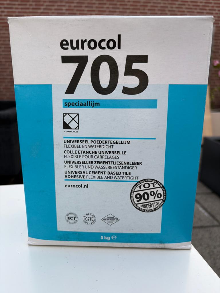 Eurocol 705 Tegellijm, Ophalen, Overige materialen, Wandtegels, Minder dan 20 cm