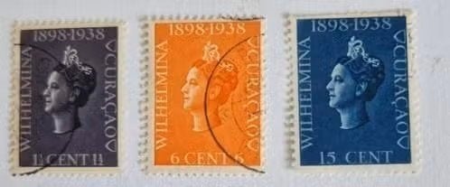 Curacao 1938 - nvph 138-140 - Regeringsjubileum, Ophalen of Verzenden, Gestempeld