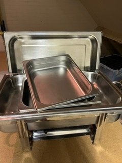 Chafing Dish RVS, Overige typen, Ophalen, Gebruikt, Metaal