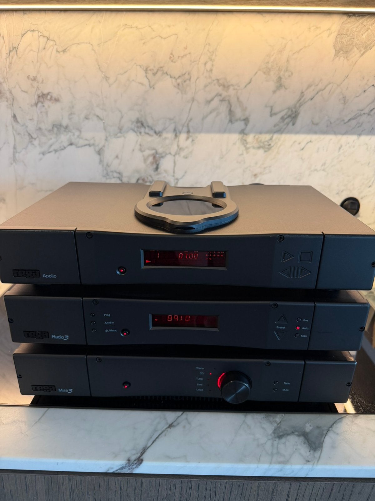 Rega Set: Mira 3, Radio 3, Apollo - Hifi-set, Gebruikt, Losse componenten, Cd-speler, Ophalen