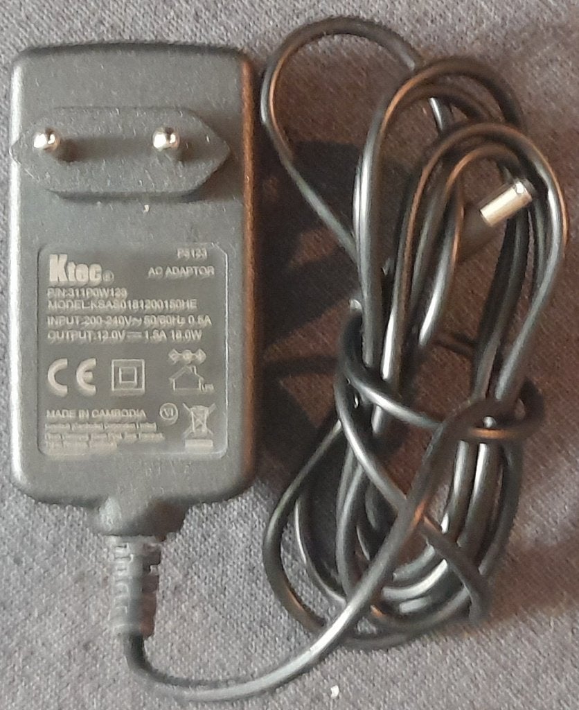Originele Ktec Voeding KSAS0181200150HE 12V 1,5A 18W, Verzenden, Gebruikt