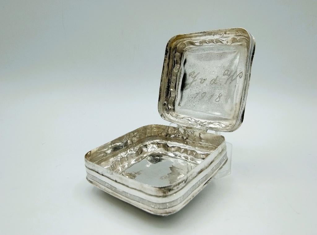 Zilveren pepermuntdoosje, C. Capoen, Schoonhoven, 1917, Verzenden, Zilver