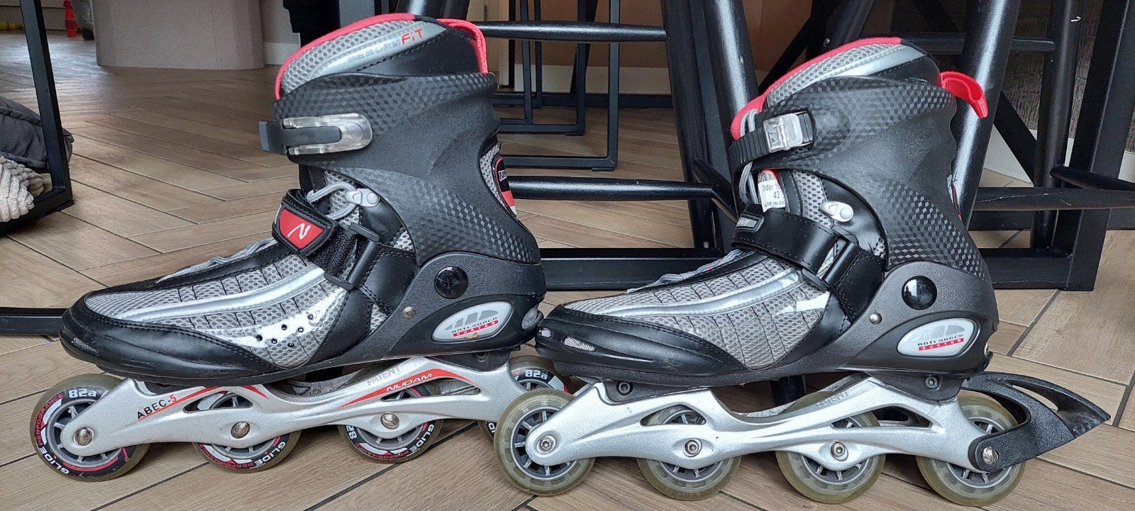 Nijdam skeelers heren, maat 43, abec 5, Ophalen, Heren, Zo goed als nieuw, Inline skates 4 wielen