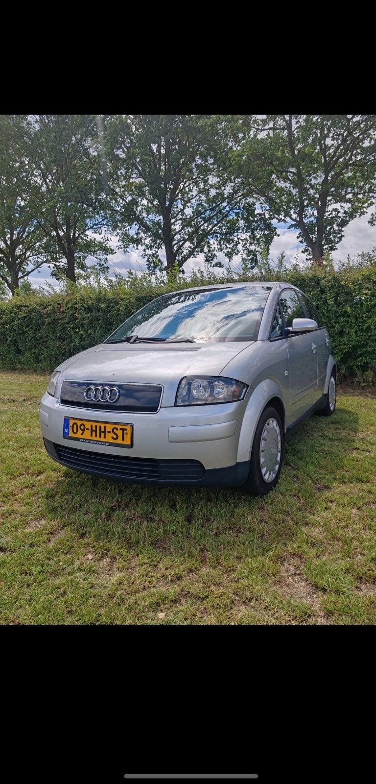 Audi A2 1.4 55KW 2001 Grijs aluminium  airco, Auto's, Audi, Voorwielaandrijving, Stof, 74 pk, 31 €/maand
