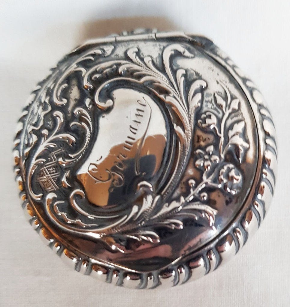Pillendoosje Art Nouveau zilver., Ophalen of Verzenden, Zilver