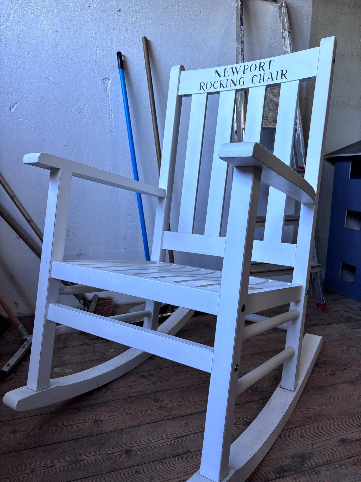 Witte Newport Schommelstoel - Rivièra Maison, Huis en Inrichting, Ophalen, Gebruikt, Wit, Eén
