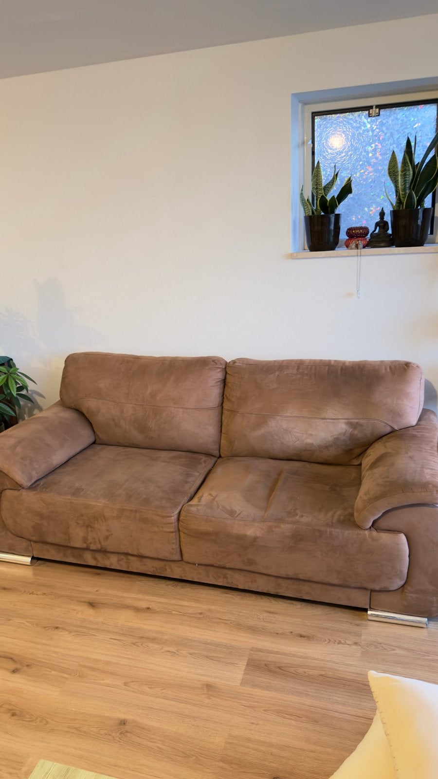 3-zitsbank Seats and Sofas – Bruin/taupe, Ophalen, Gebruikt, Driepersoons, 75 tot 100 cm