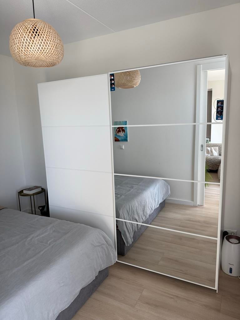 Witte PAX kast Ikea (200x201) oorsprongkelijke prijs 1000,-, Ophalen, 200 cm of meer, Nieuw, Met lade(s)
