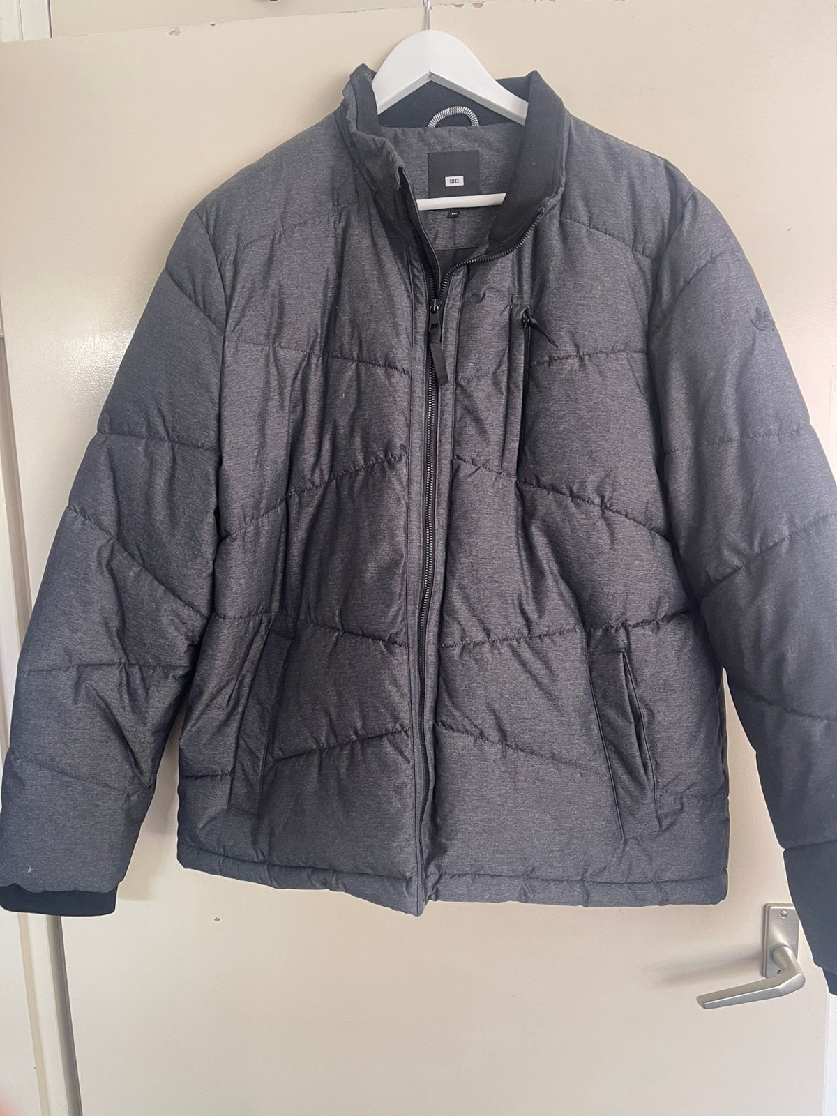 Heren winter jas donkergrijs WE XXL, Kleding | Heren, Ophalen of Verzenden, Zo goed als nieuw, Overige maten, Grijs
