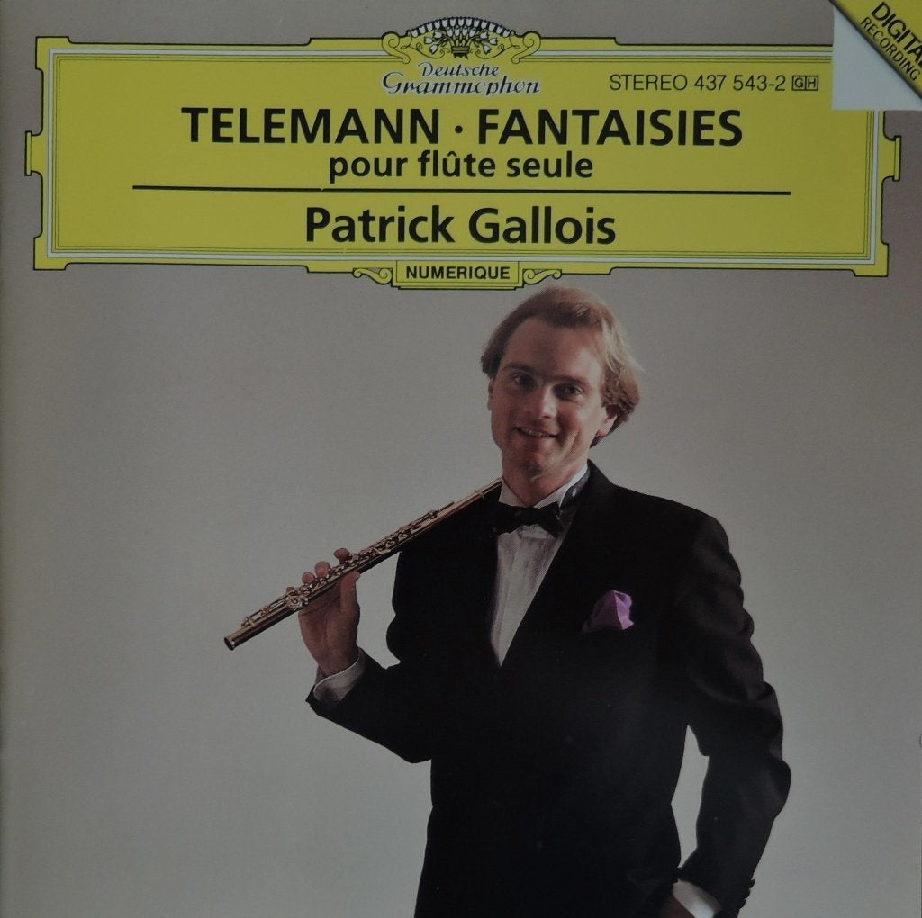 Telemann / Fantaisies pour flûte seule - Gallois - DG - 1993, Kamermuziek, Ophalen of Verzenden, Zo goed als nieuw, Barok