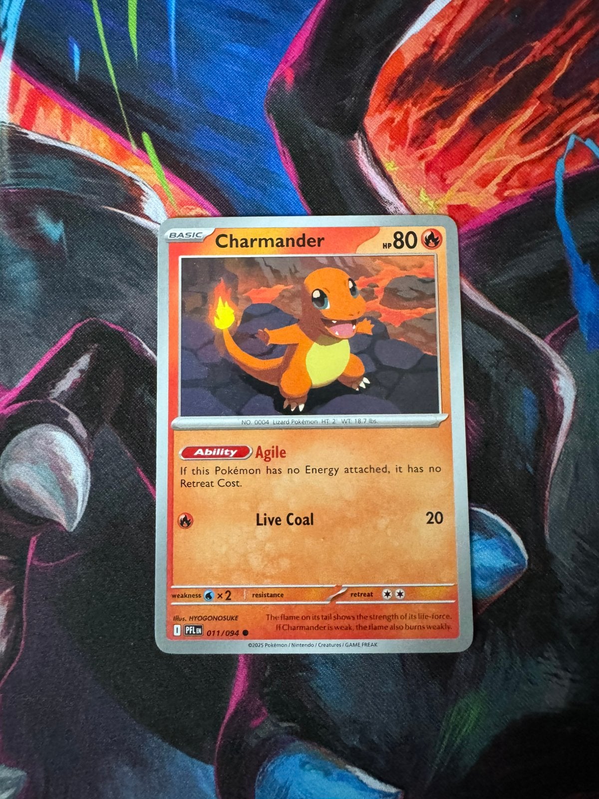 Pokémon kaarten Charmander #11, Ophalen of Verzenden, Zo goed als nieuw, Losse kaart