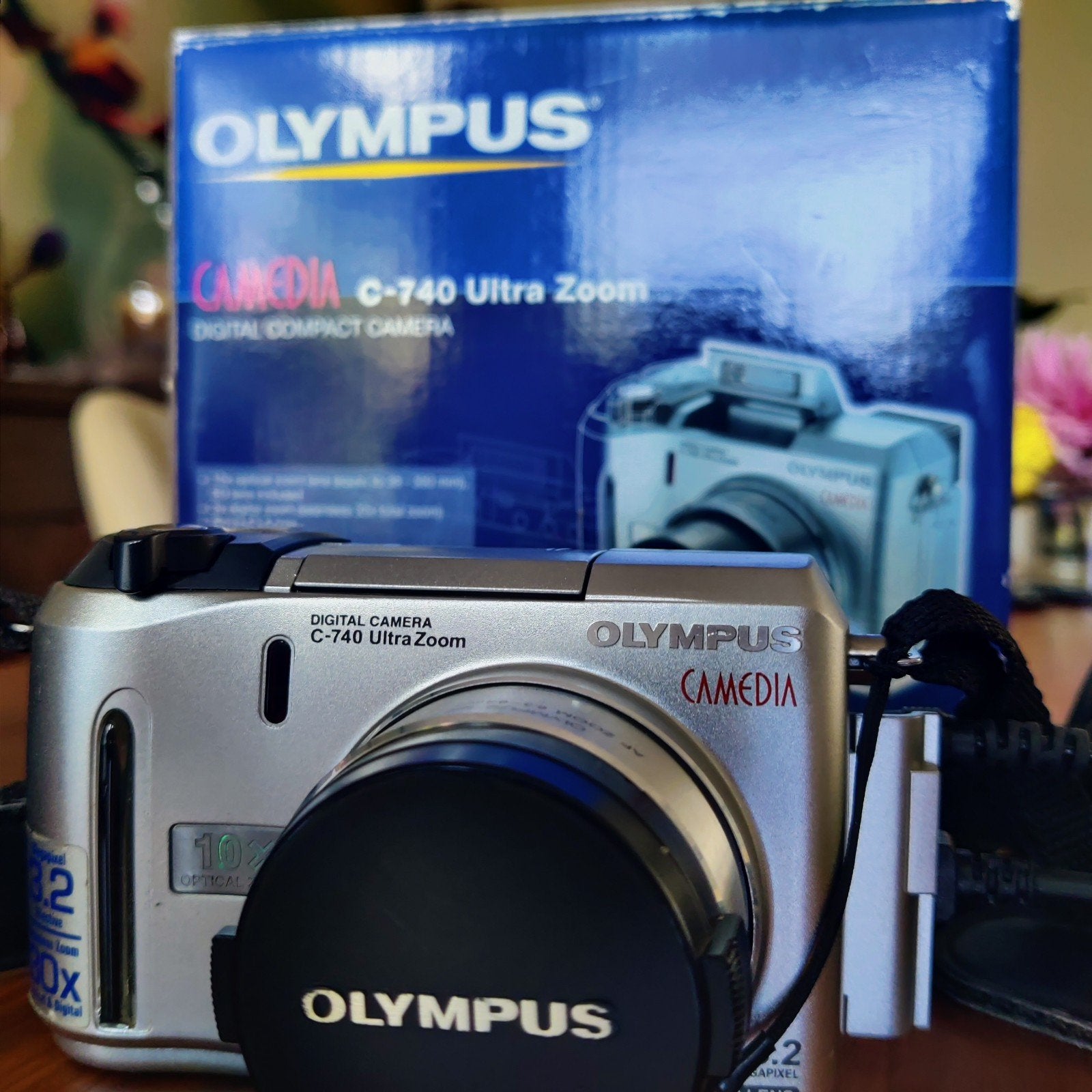 Olympus C-740 Ultra Zoom Digitale Camera met Accessoires, Ingebouwde flitser, Ophalen of Verzenden, Olympus, Compactcamera