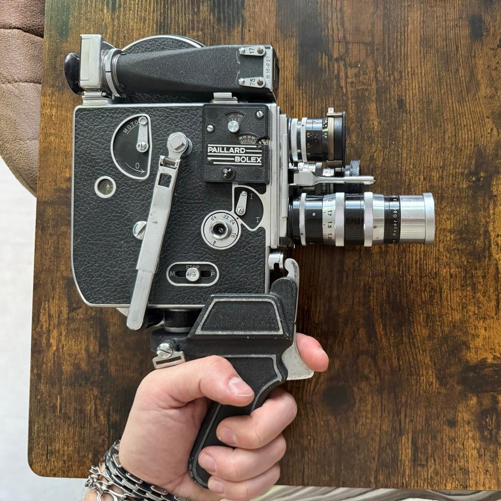 Vintage Paillard Bolex H16 filmcamera met accessoires, Ophalen of Verzenden