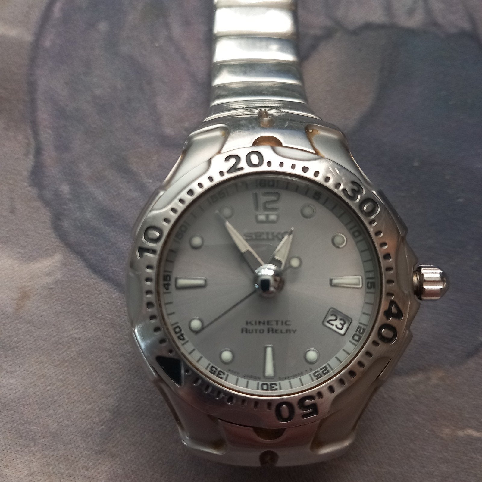 seiko kinetic horloge, Ophalen of Verzenden, Zo goed als nieuw, Staal, Seiko