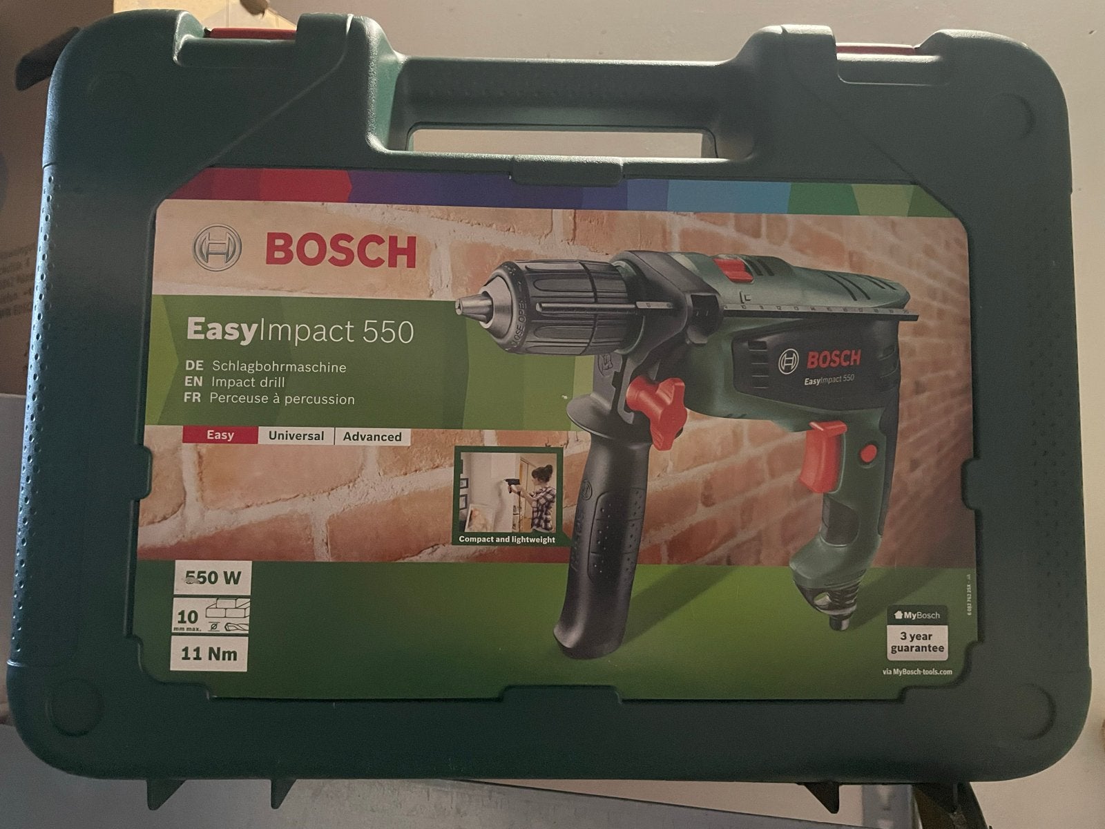 Bosch EasyImpact 550 Klopboormachine - Zo goed als nieuw, Doe-het-zelf en Verbouw, Boormachine, Ophalen of Verzenden, Zo goed als nieuw