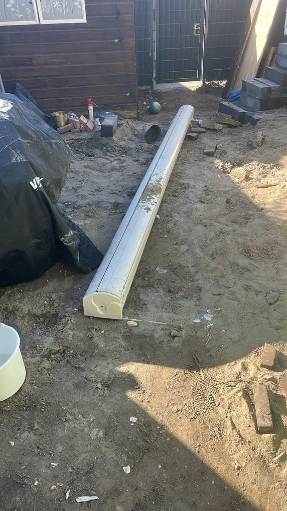 Electric Knikarmscherm - Zo goed als nieuw - Oranje, 450 cm of meer, Ophalen of Verzenden, Zo goed als nieuw, 150 tot 300 cm