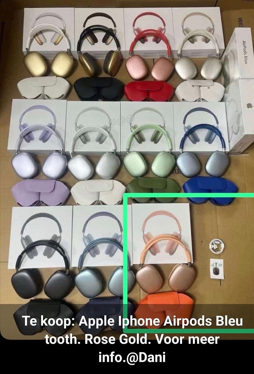 Apple AirPods Max ook geschikt voor Samsung .Rose brons gold, Ophalen of Verzenden, Nieuw, Overige merken, Draadloos