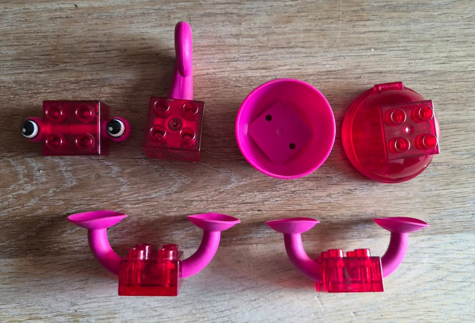 Lego Duplo roze onderdelen met ogen en zuignappen, Ophalen of Verzenden, Gebruikt, Duplo