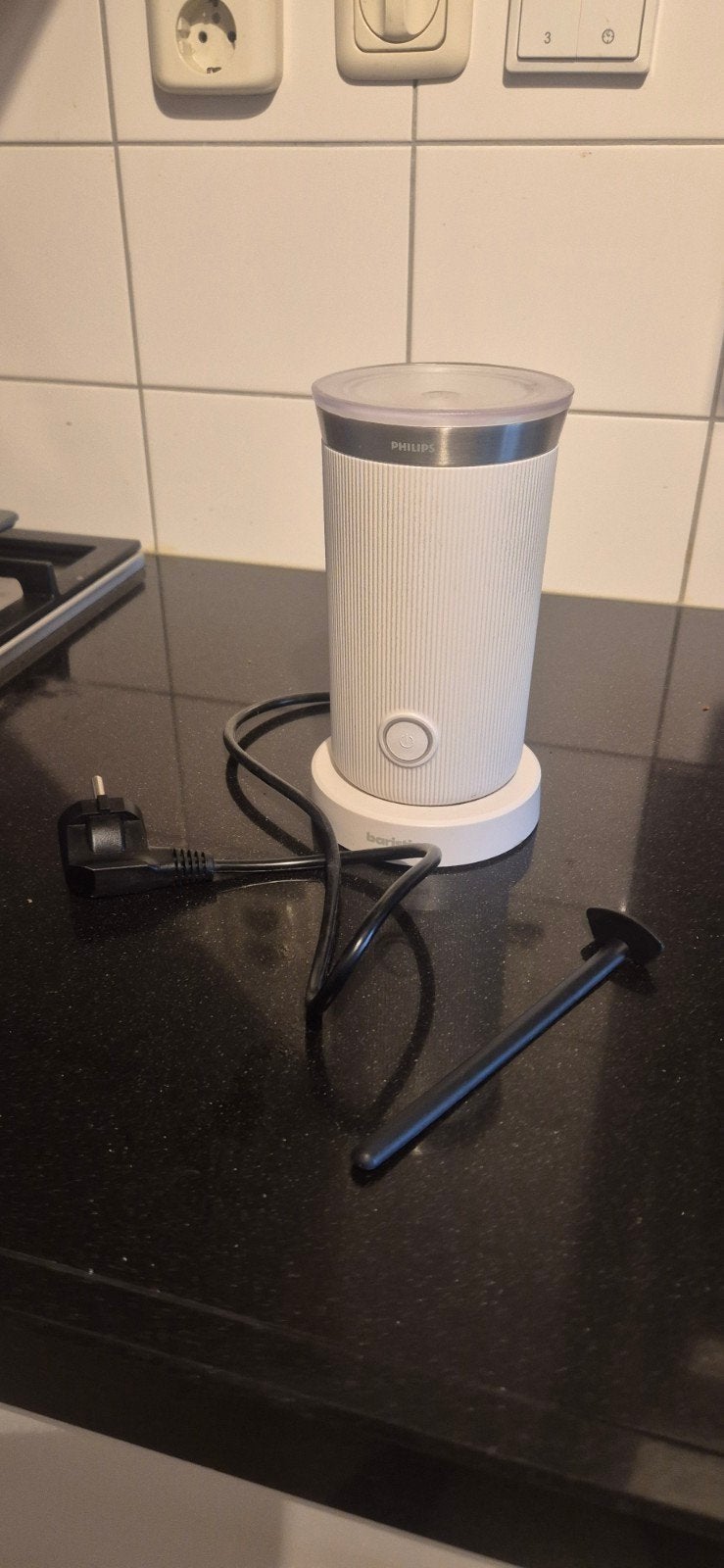 Philips baristina Melkopschuimer wit, Witgoed en Apparatuur, Melkopschuimers, Ophalen of Verzenden, Zo goed als nieuw