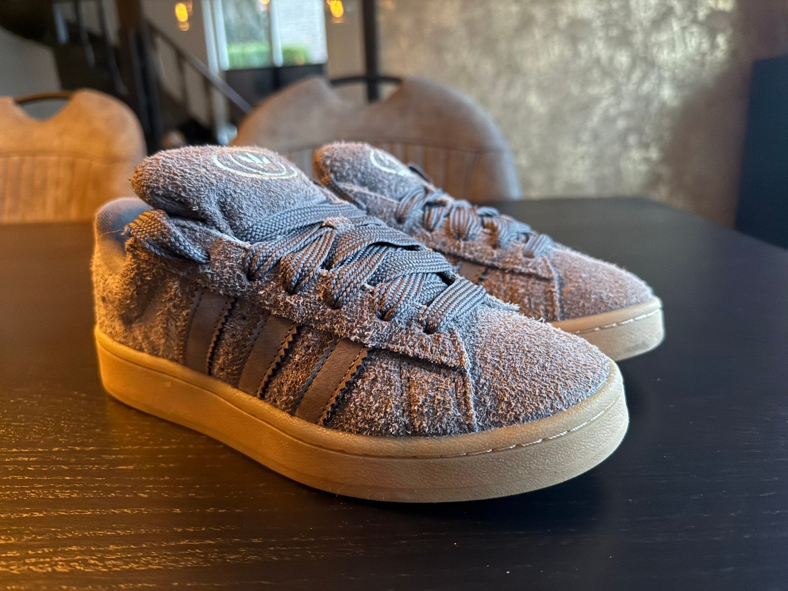 Adidas Campus 00’s fuzzy Suede, Kleding | Dames, Schoenen, Ophalen of Verzenden, Grijs, Sneakers of Gympen, Zo goed als nieuw