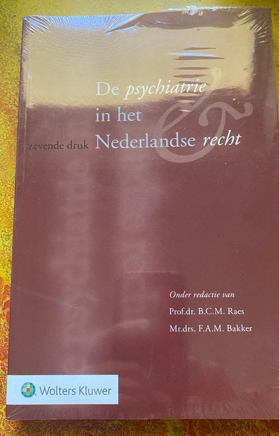 De psychiatrie in het Nederlandse recht - Nieuw en geseald, Ophalen of Verzenden, Nieuw, HBO