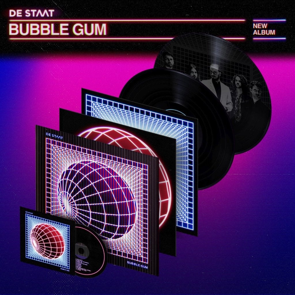 Vinyl 2LP+Cd De Staat Bubble Gum Limited 3D Etched NIEUW, Colored vinyl, Pop, Ophalen of Verzenden, 12 inch