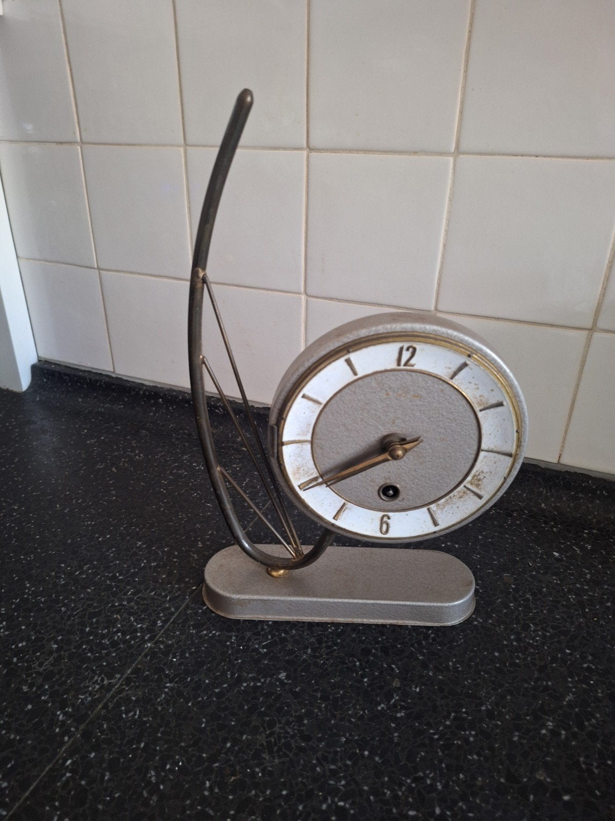 Vintage Klok Jaren '50 - Uniek Design, Ophalen of Verzenden