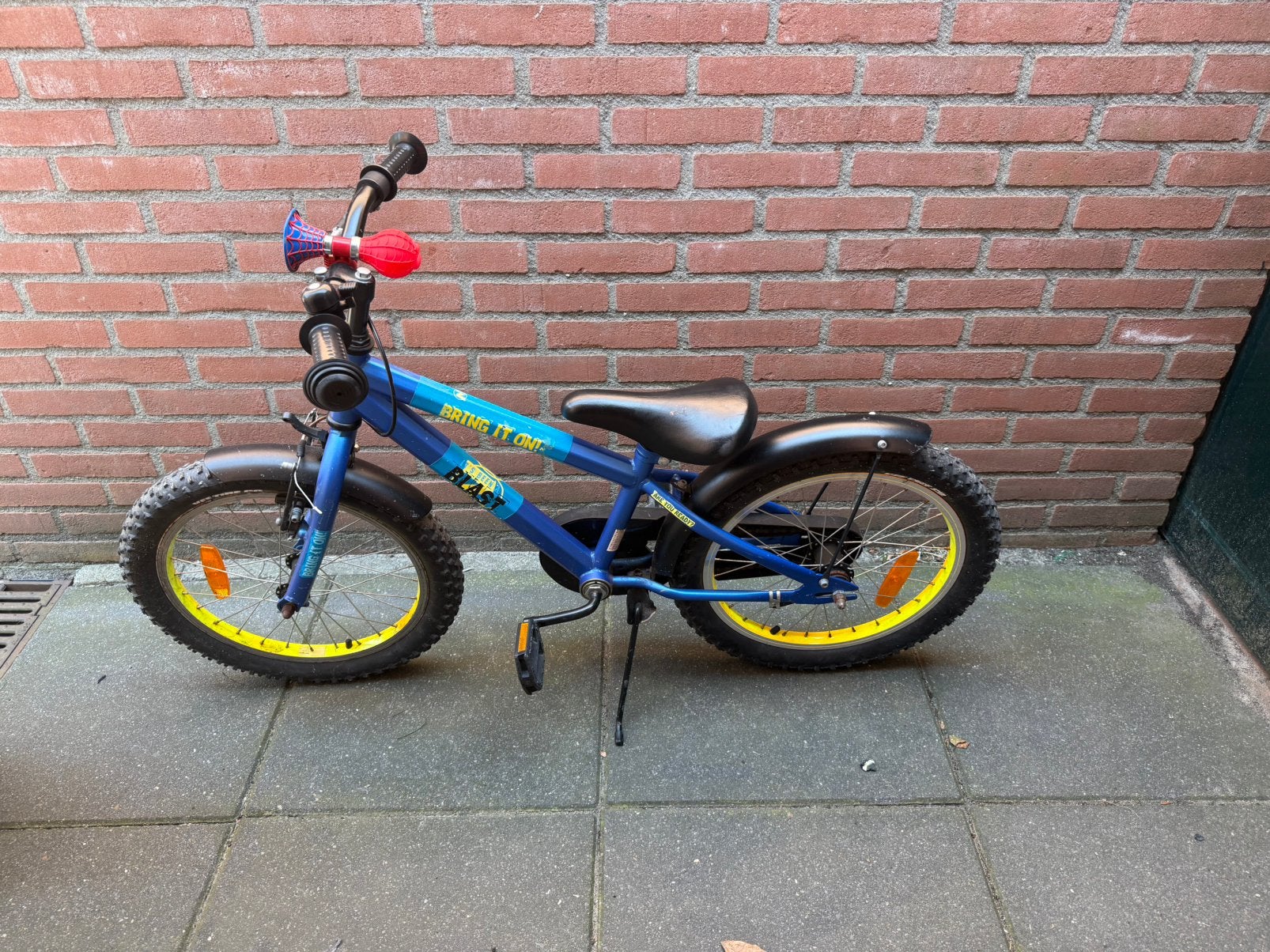Stoere jongens kinderfiets 18 inch, Fietsen en Brommers, Fietsen | Crossfietsen en BMX, Ophalen, Zo goed als nieuw, Staal, 16 tot 20 inch