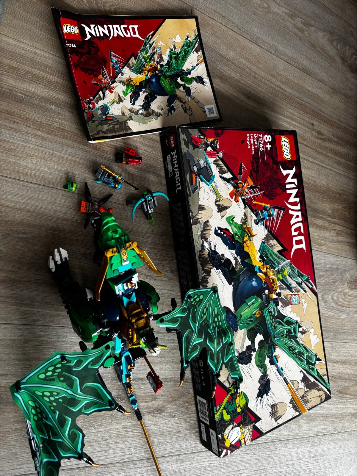 98) LEGO Ninjago Lloyd's Legendarische Draak 71766, Lego, Ophalen of Verzenden, Zo goed als nieuw, Ninjago