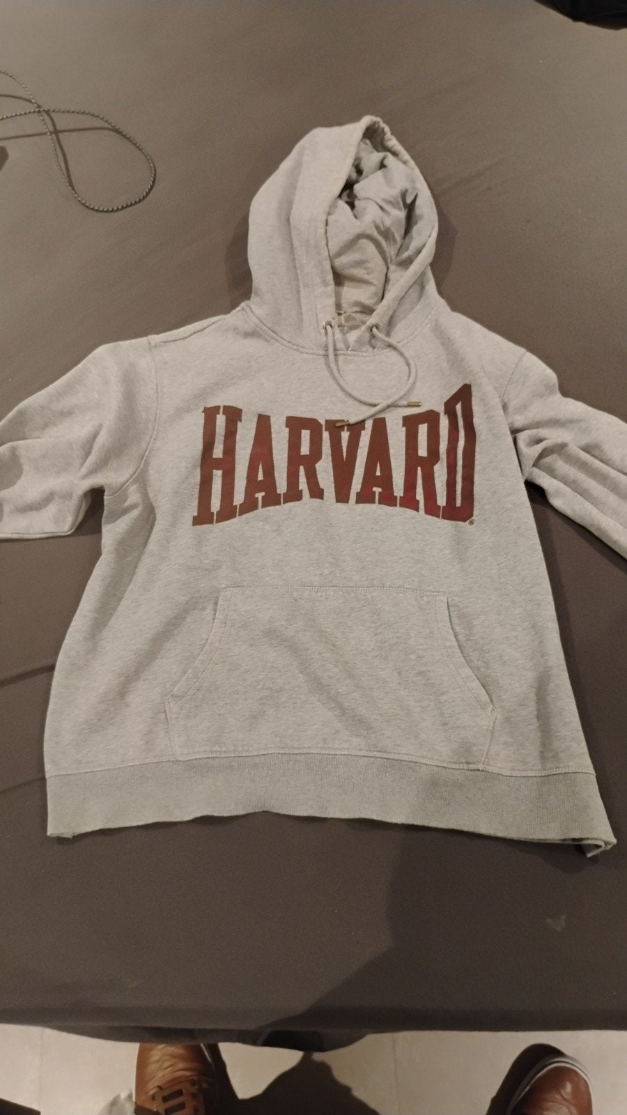 H&M Harvard Hoodie - Grijs - Maat M, Ophalen of Verzenden, Gedragen, H&M