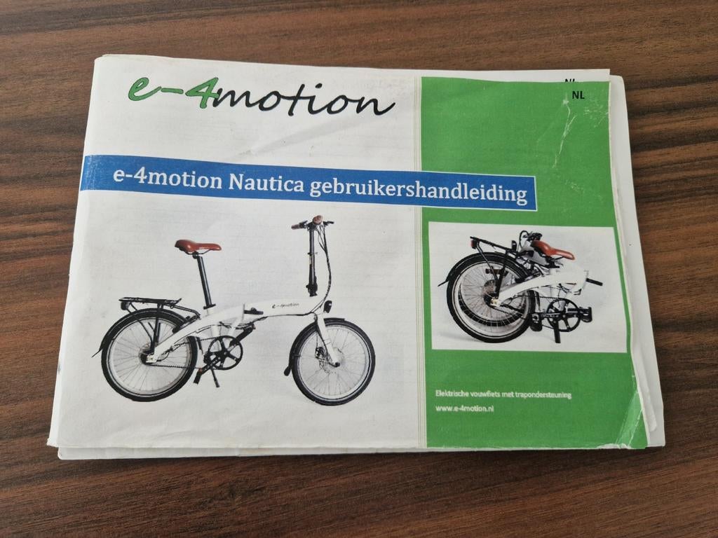 Elektrische inklapbare fiets e-4motion nautica, Zo goed als nieuw, 51 tot 55 cm, 50 km per accu of meer, Ophalen
