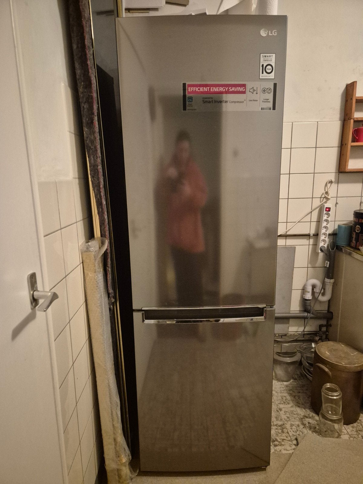 LG GBB61PZGCN1 Koelvriescombinatie, Ophalen, Gebruikt, 200 liter of meer, 160 cm of meer