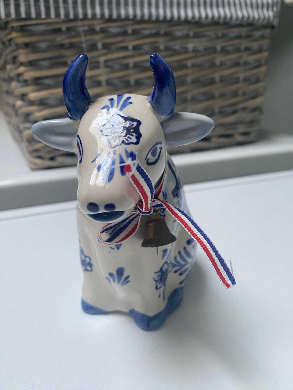 Delfts Blauw Koe Melkkannetje - Handgeschilderd Aardewerk, Ophalen of Verzenden