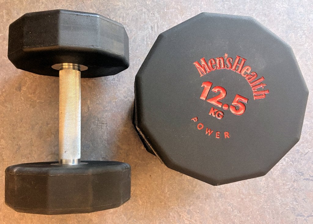 Dumbbells 2x 12,5 kg Men's Health, Ophalen, Zo goed als nieuw, Benen, Dumbbell