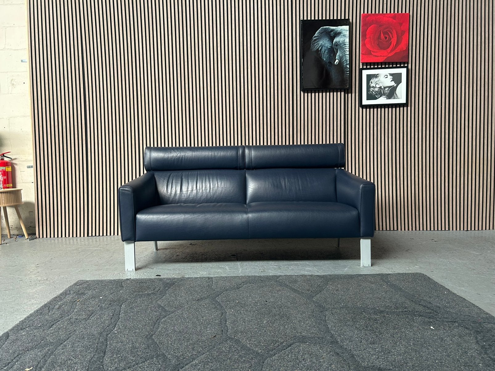 GRATIS LEVERING Leolux Patachou Bank Leer 179X81 GEREINIGD, 150 tot 200 cm, Tweepersoons, Leer, Ophalen of Verzenden