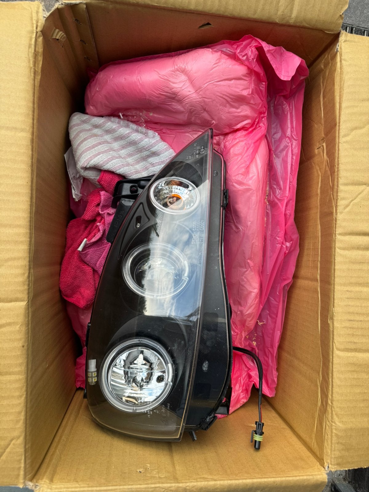 Koplampen angel eye opel corsa c met xenon., Ophalen of Verzenden, Zo goed als nieuw