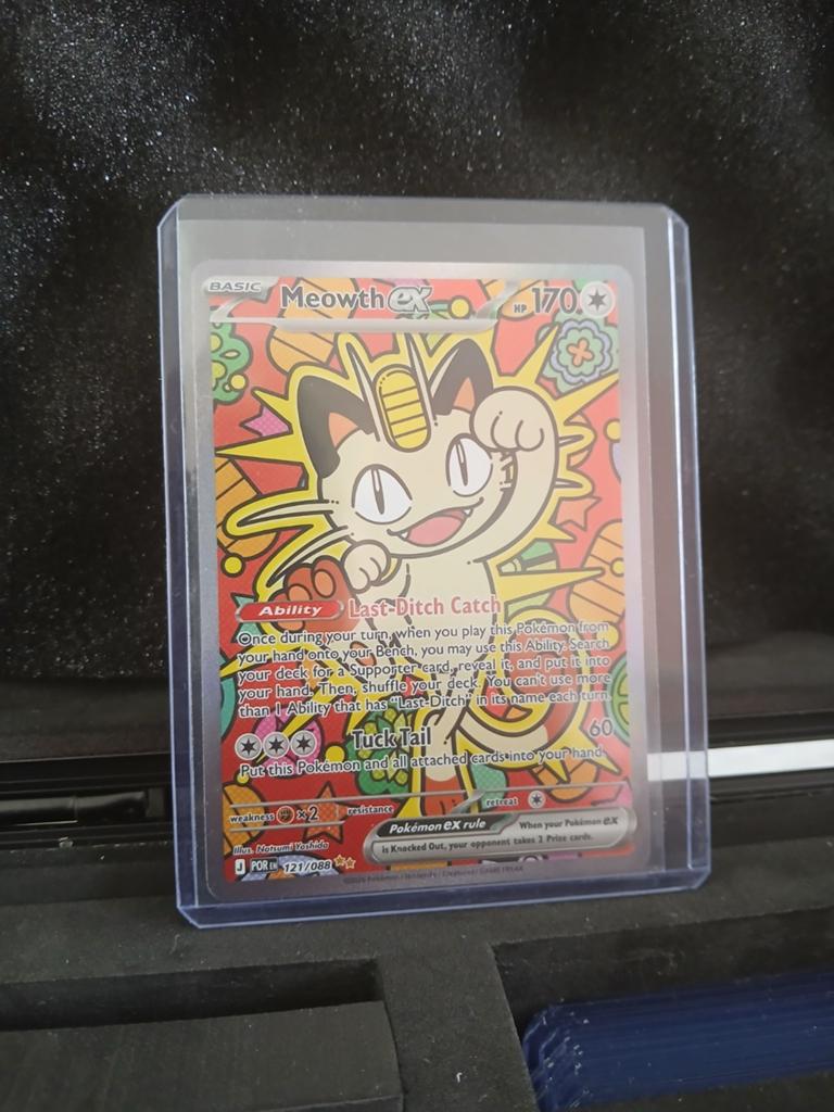Meowth ex 121 Pokémon kaart - Perfecte staat, Hobby en Vrije tijd, Verzamelkaartspellen | Pokémon, Ophalen, Nieuw, Losse kaart