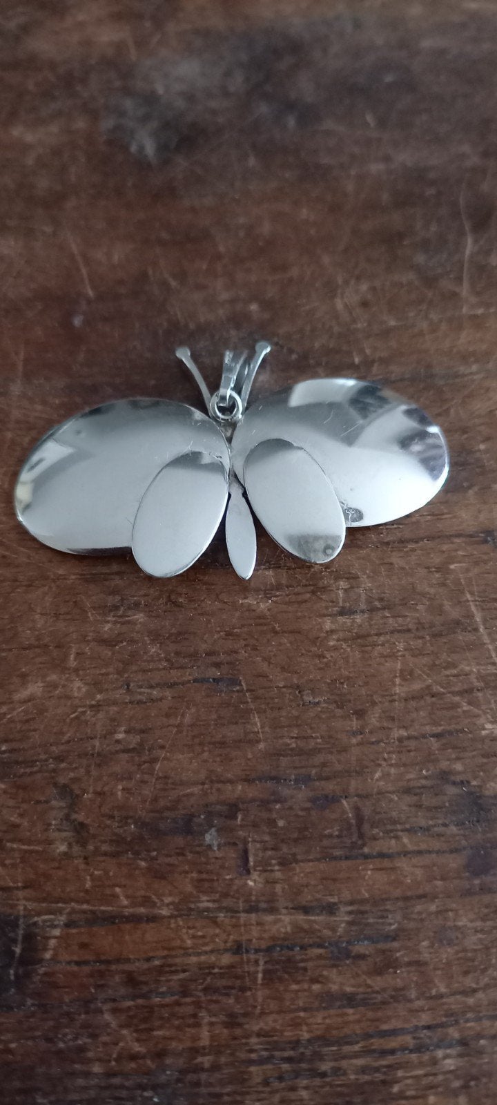 Zilveren vlinder hanger Kollmar en Jourdan, Ophalen of Verzenden, Zo goed als nieuw, Zilver, Zilver
