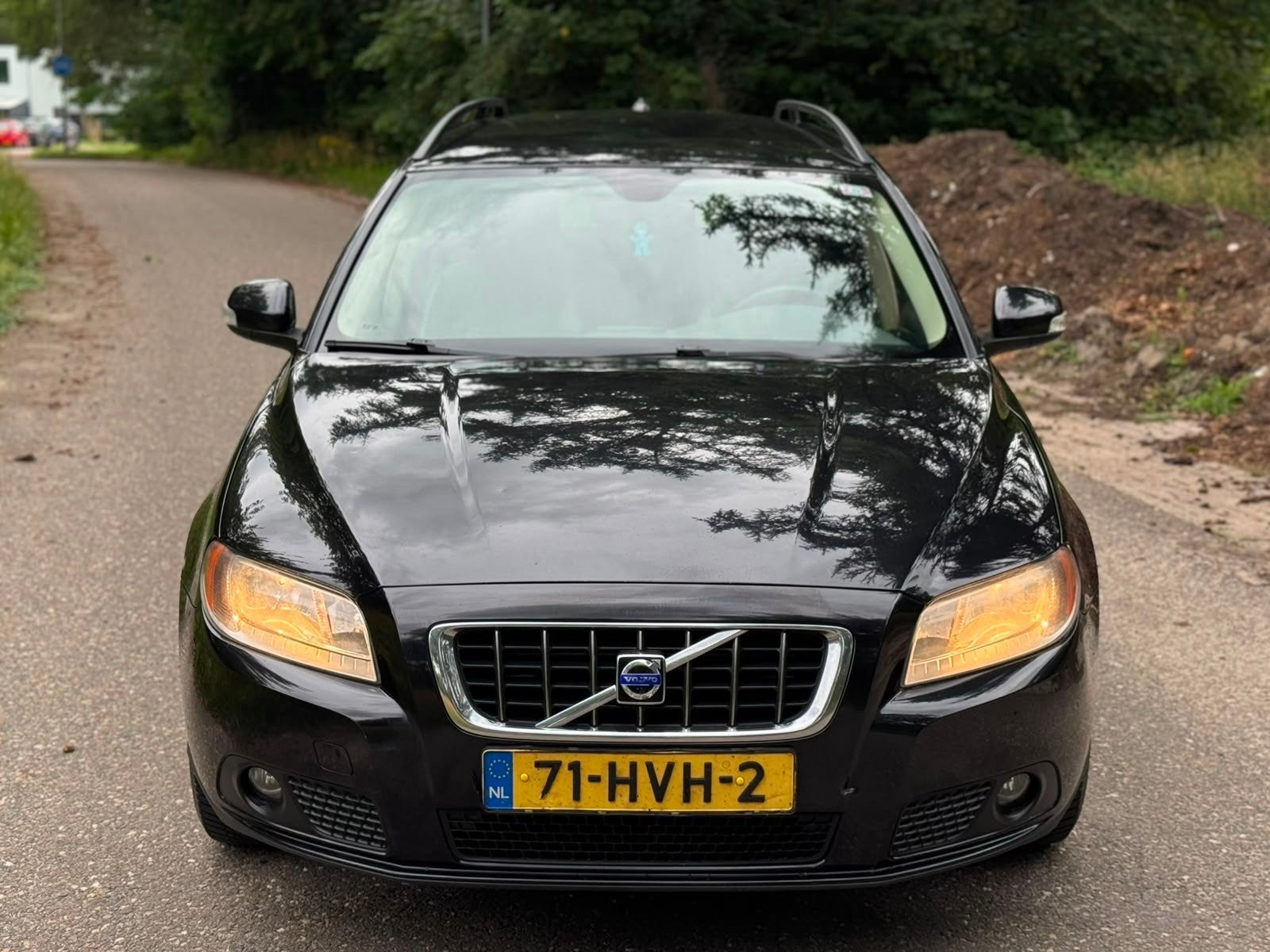 Volvo V70 2.4 D5 Kinetic 2009 Leer navi schakel zwart, Voorwielaandrijving, 15 km/l, Zwart, Zwart