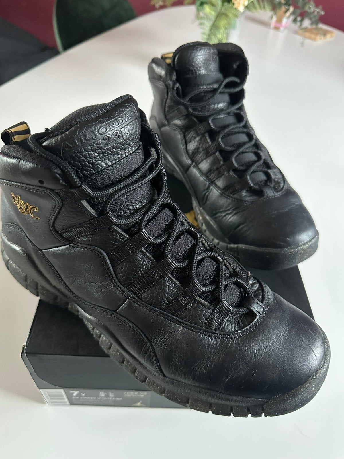 Air jordan 10 NYC, Zwart, Ophalen of Verzenden, Sneakers of Gympen, Gedragen