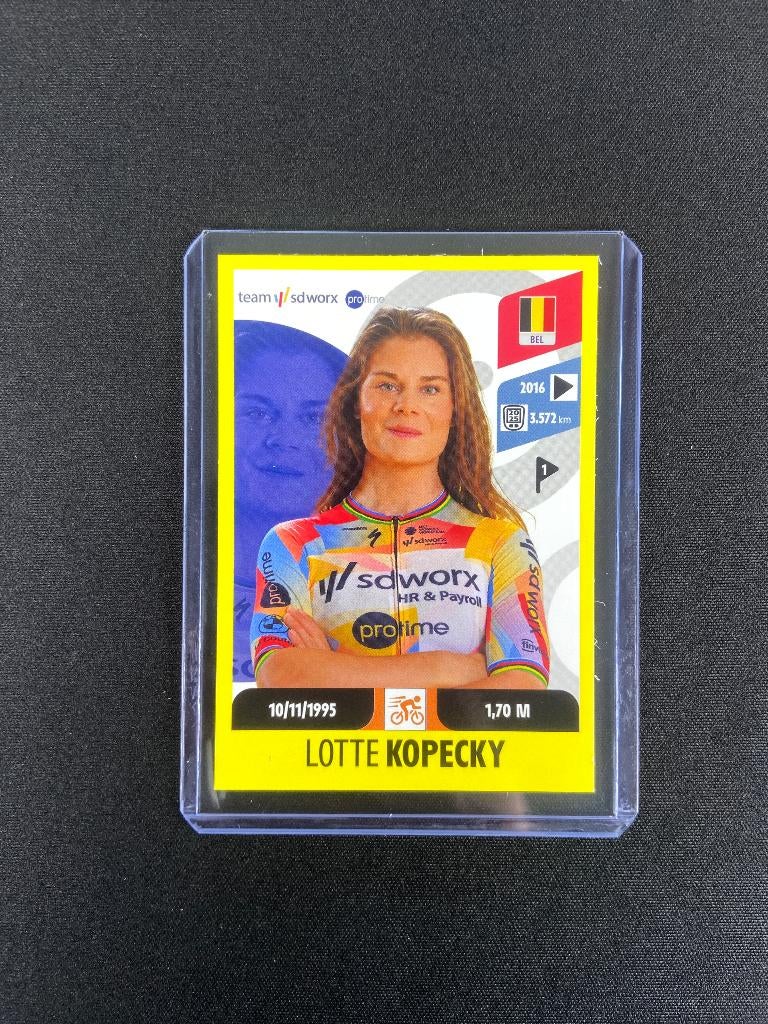 Lotte Kopecky Panini Tour de France 2026 Sticker Femmes, Verzenden, Zo goed als nieuw, Overige sporten, Poster, Plaatje of Sticker