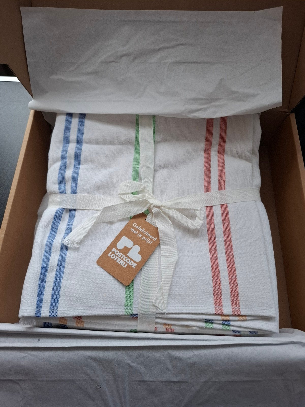 2 Nieuwe Hamamdoeken Postcode Loterij, Badlaken, Nieuw, Ophalen of Verzenden, Wit