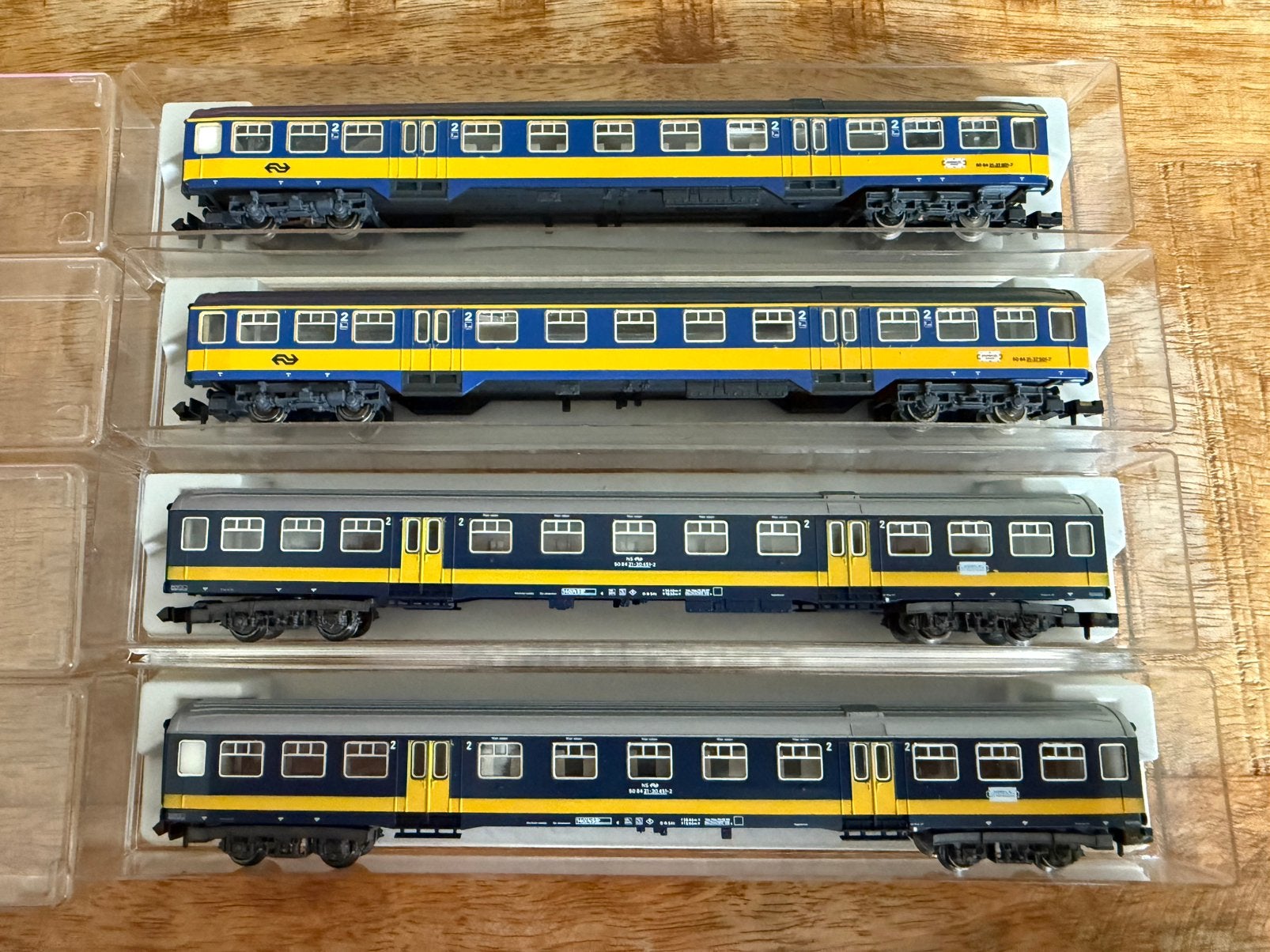 Fleischmann N Piccolo NS Rijtuigen 4x als nieuw in Ovp, Gelijkstroom, Fleischmann, Wagon, Ophalen of Verzenden