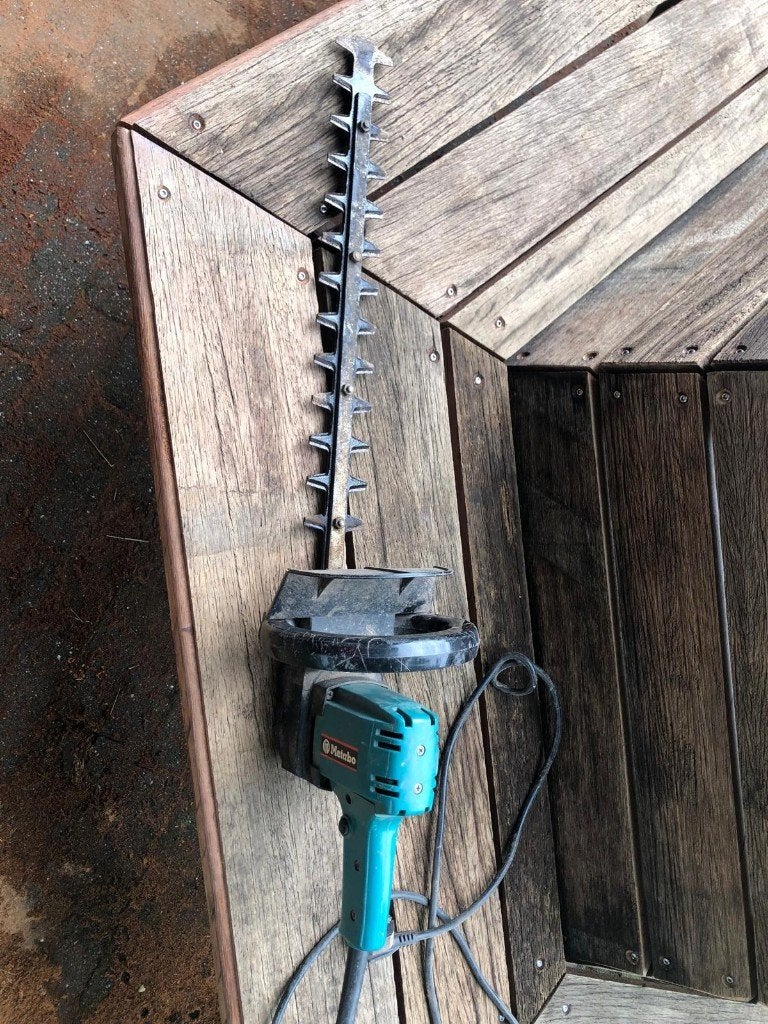 Elektrische heggeschaar. Metabo, Ophalen of Verzenden, Gebruikt, Elektrisch, Metabo