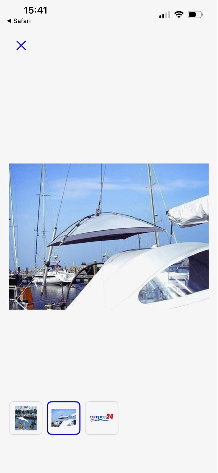 Blue Performance zonnetent voor een zeilboot, Watersport en Boten, Verzenden, Zo goed als nieuw, Overige typen, Minder dan 15 m²